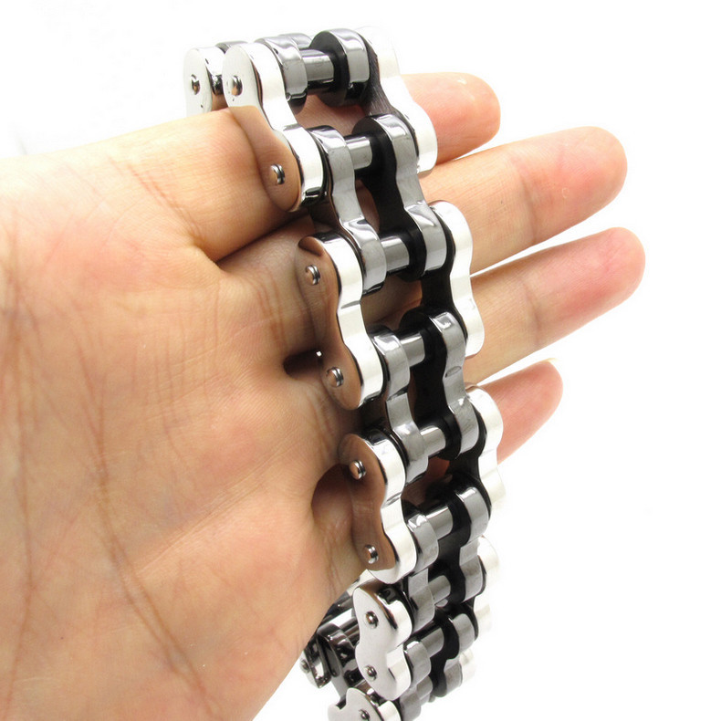 Men's Heavy Metal Motorcycle Bike Chain Bracelet