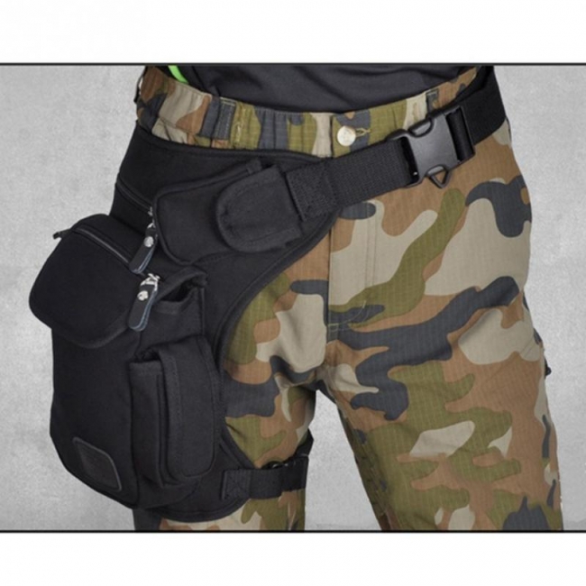 Men's Tactical Canvas Drop Leg Bag/Waist Pack 