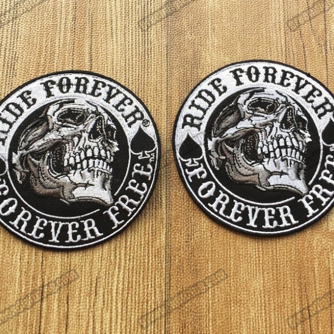 Spade Skull Outlaw Anarchy Biker Patch 