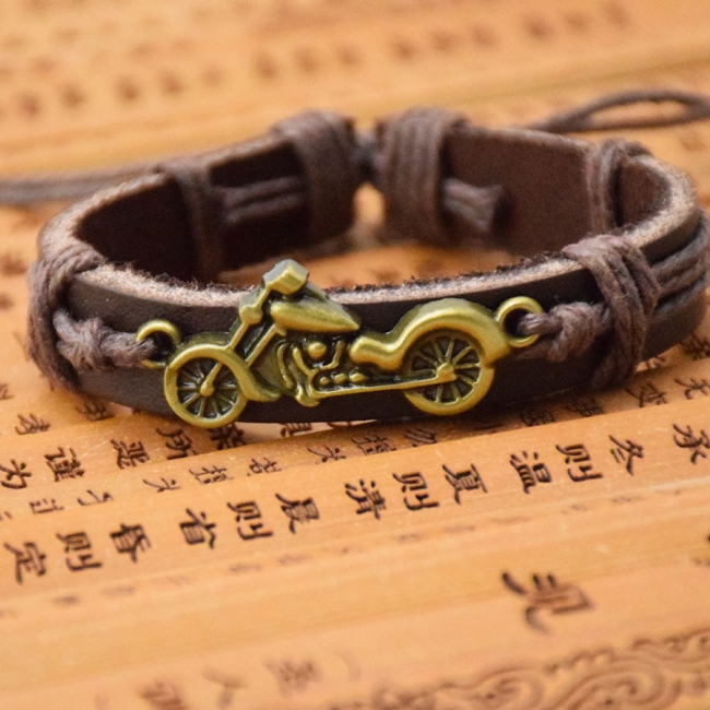 Bangle Cuff Cruiser Leather Bracelet 