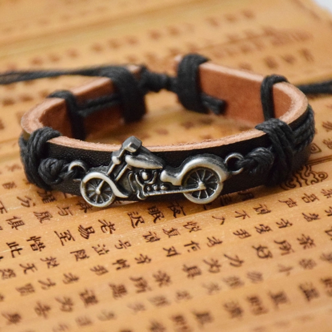Bangle Cuff Cruiser Leather Bracelet 