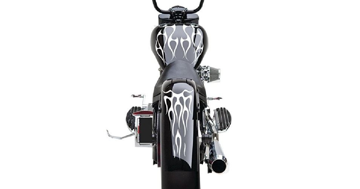 Motorcycle Flame Set Gas Tank & Fender Decals Stickers Universal