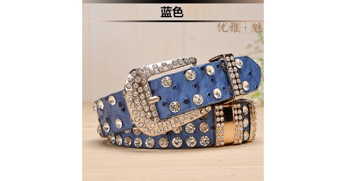 Ladies Mixed Styles & Colors Rhinestone Belts