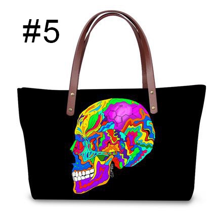 Ladies Large Capacity Skull Designs Shoulder Bags
