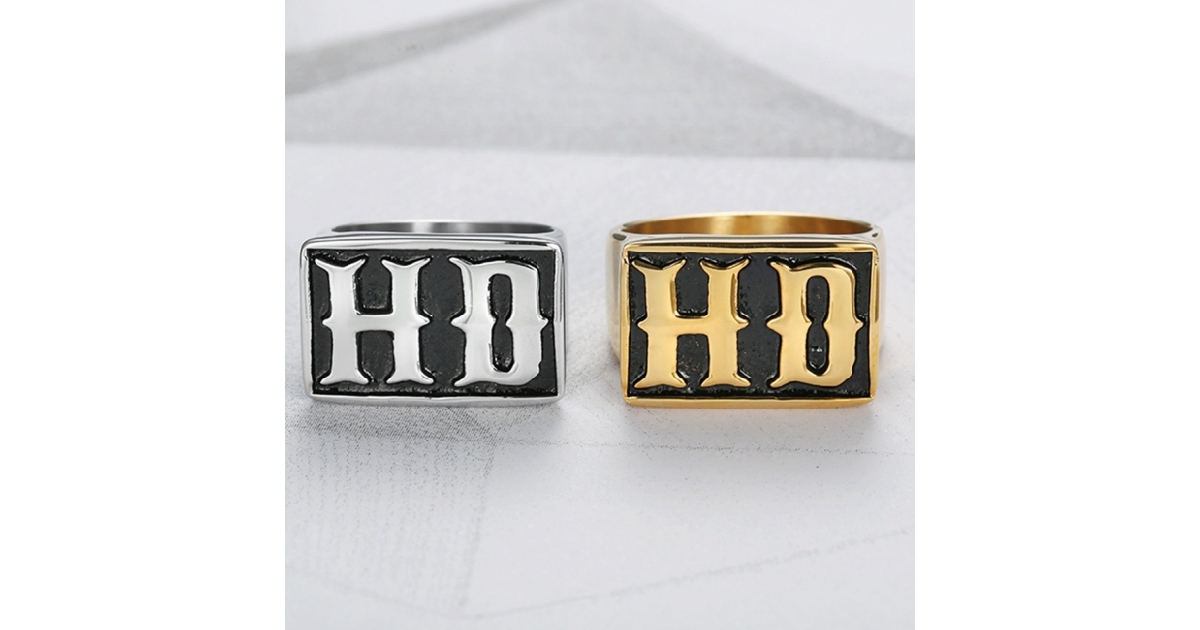 Stainless Steel HD Biker Ring 