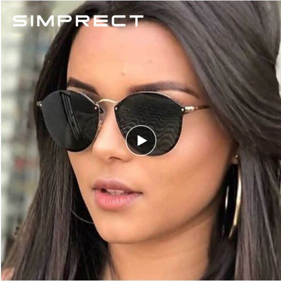 Women's SIMPRECT High Quality Metal Mirror Sunglasses