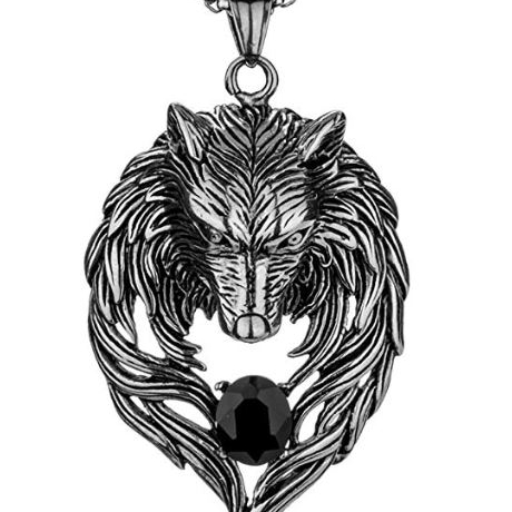 YACQ Stainless Steel Wolf Necklaces