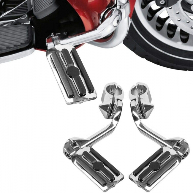 Long Angled 1 1/4 inch Highway Pegs 1.25 inch Engine Guard For Harley