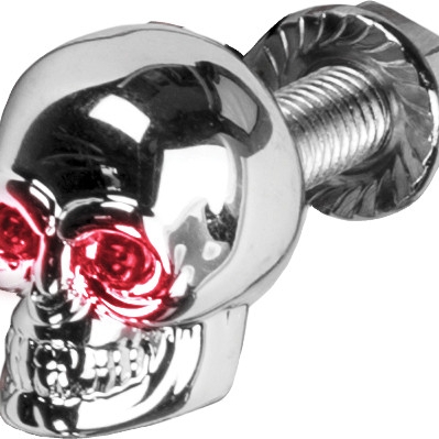 LED Lighted Skull Licenses Plate Bolts