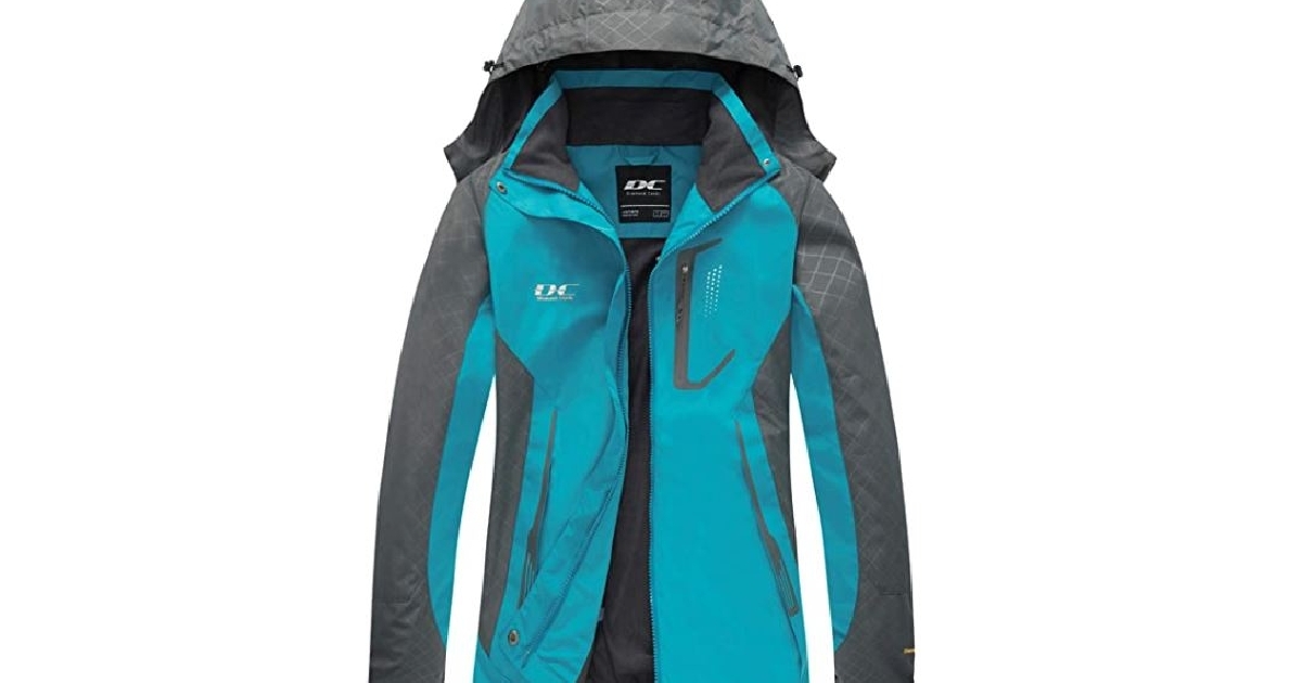 Women's DC Lightweight Waterproof Rain Jacket with Hoodie