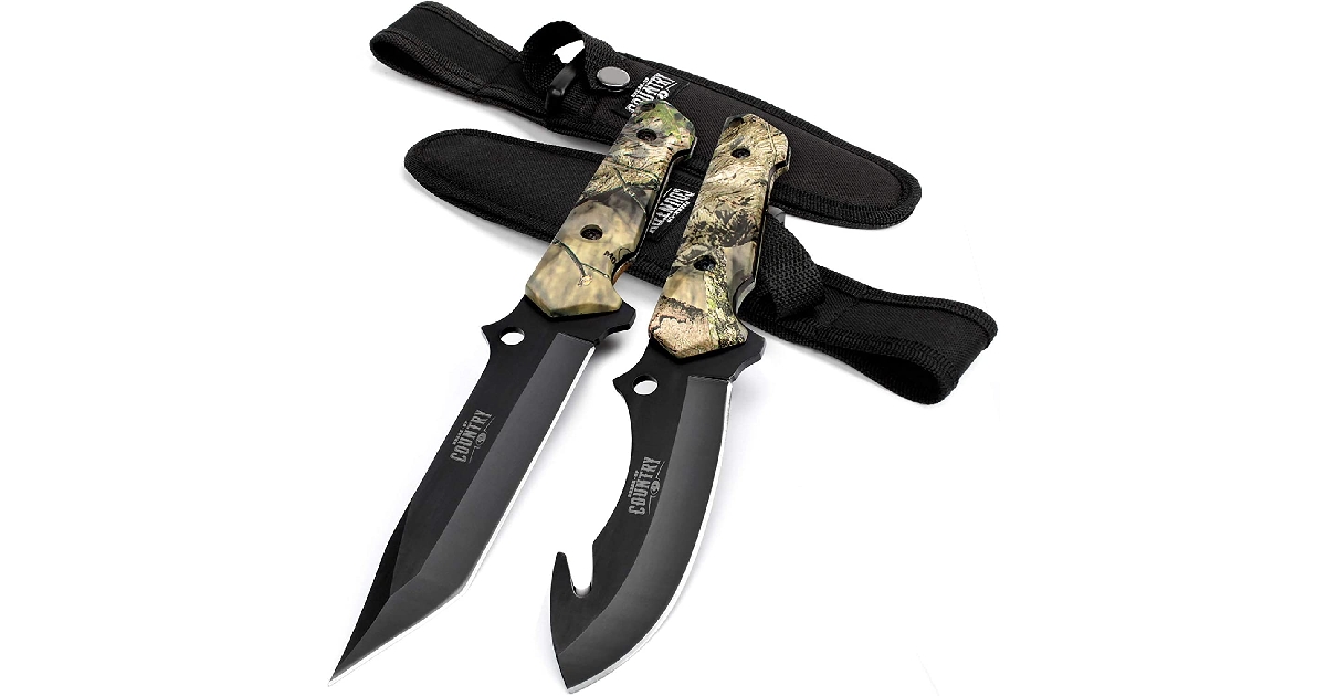 Mossy Oak Fixed Blade Hunting 2 Piece Knife Set
