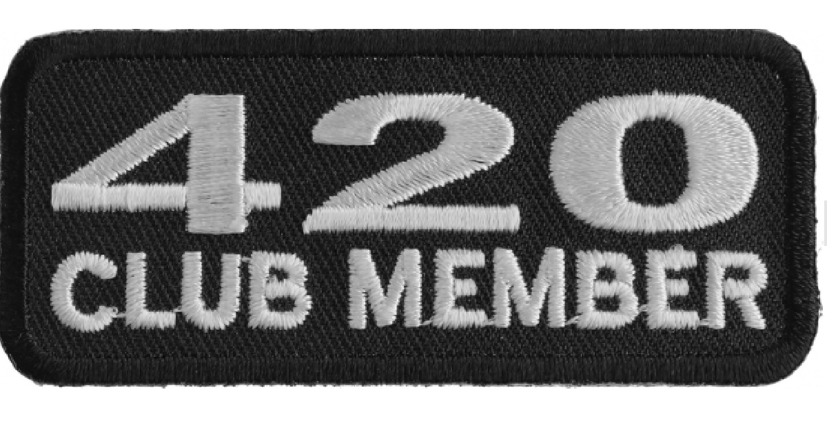 420 Club Member Funny Stoner Patch