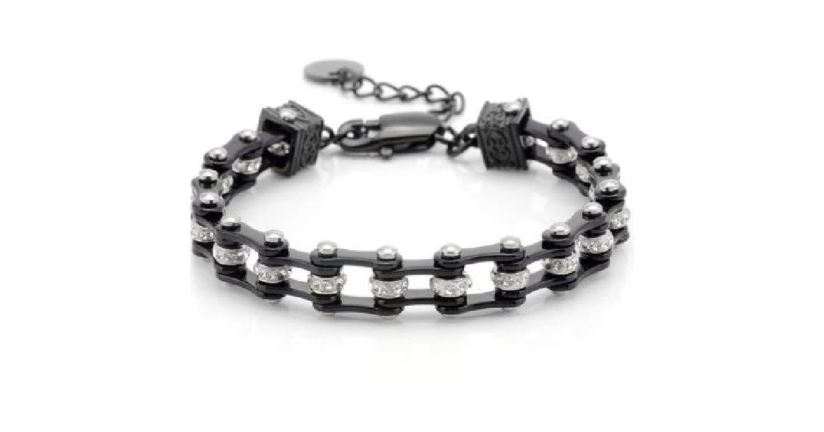 Ladies Micro Mini Biker Chain Bracelets with optional matching watches