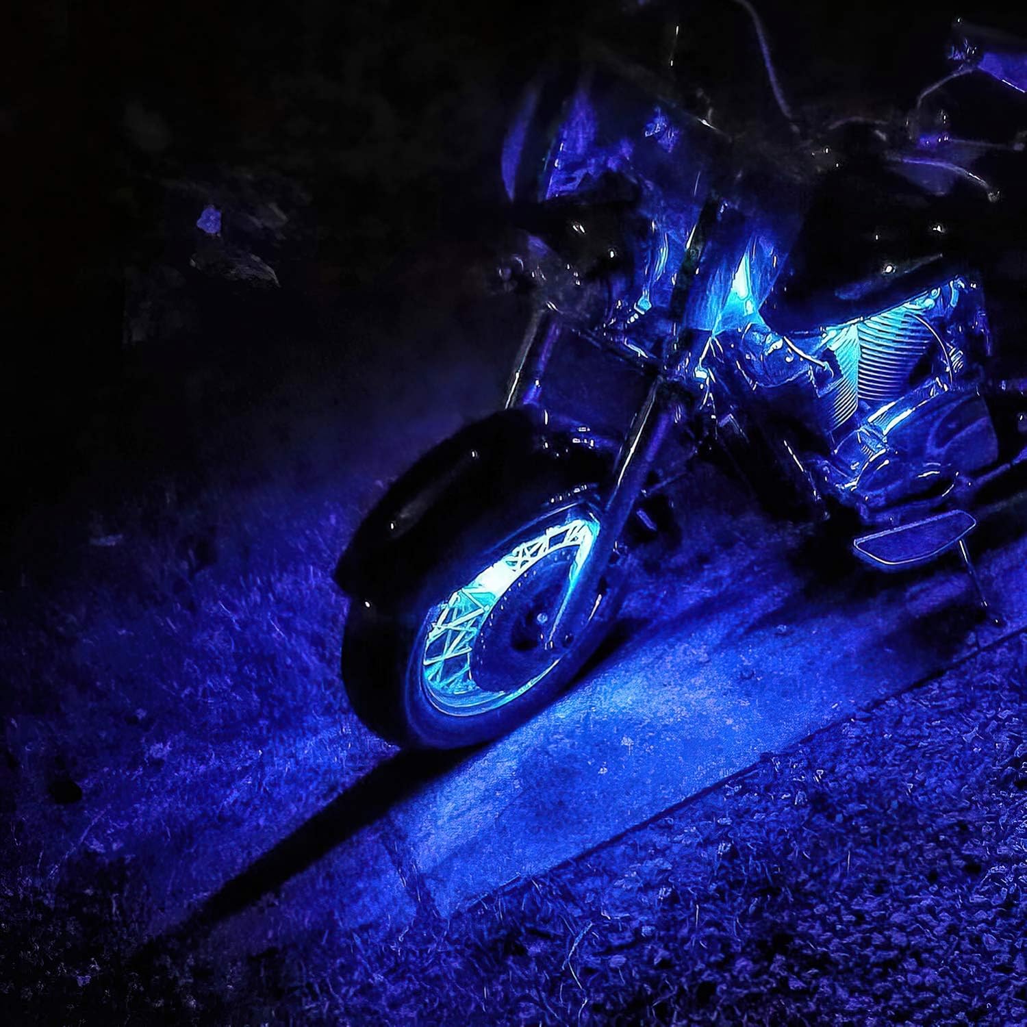 Light Kit Extension Cords and 2-Way Splitters for Underglow RGB LED Strip Light Kits on Motorcycles and Trikes 