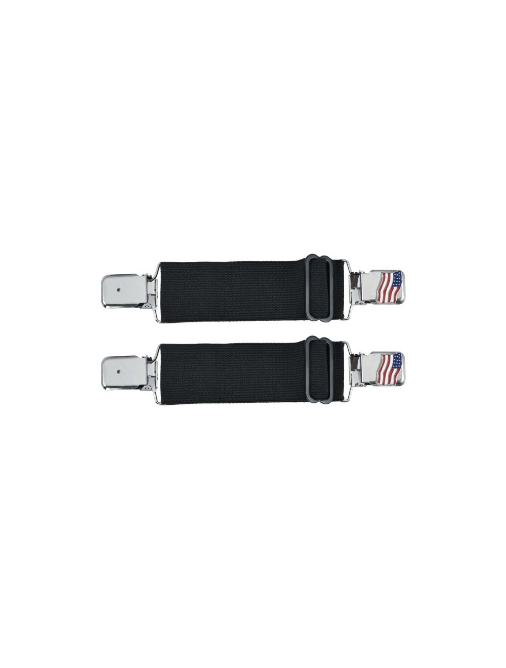 USA Flag Boot Clips Silver Boot Clips