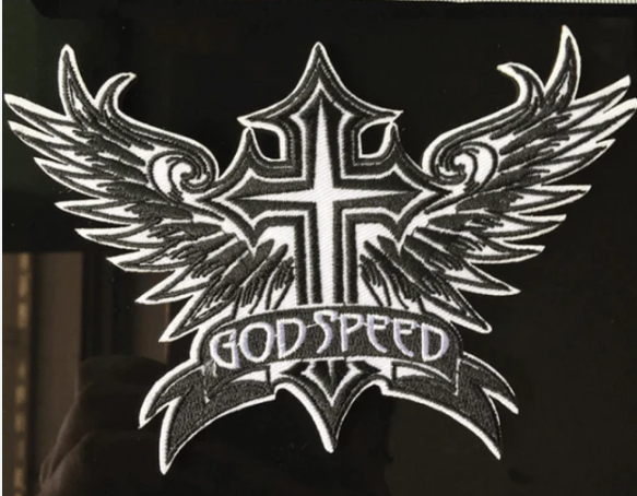 GOD SPEED - Embroidered Motorcycle Patch