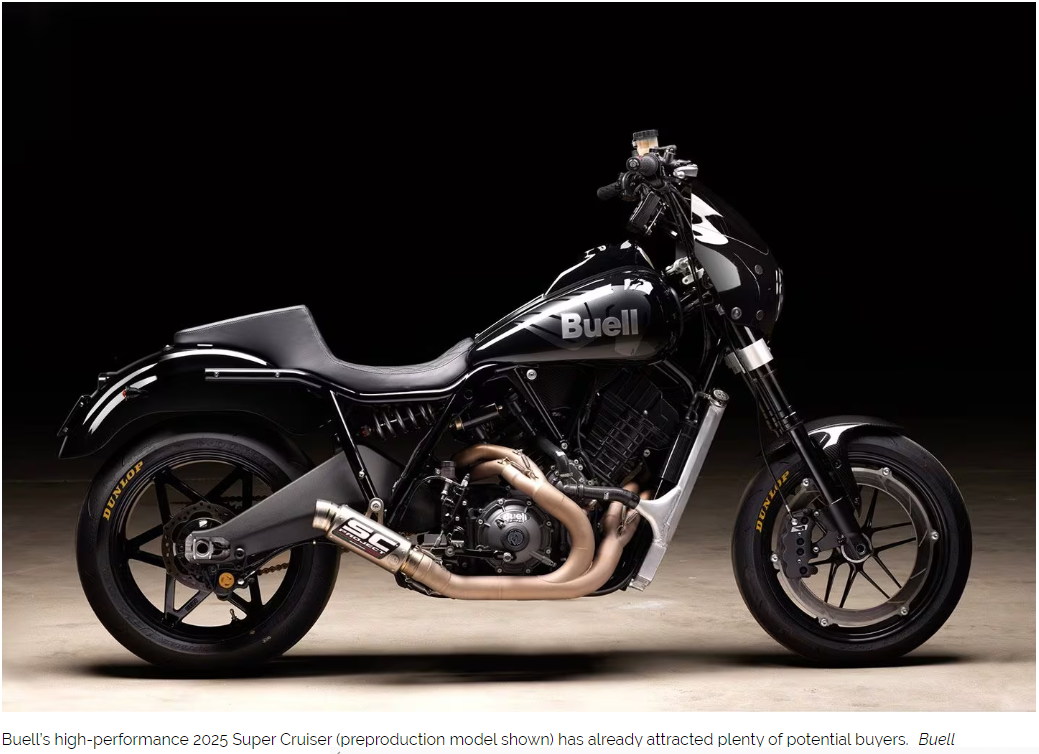 Buell’s Super Cruiser Model Hits $120 Million in Preorders