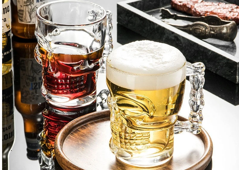 Skull Gothic Glass Beer Mugs Beer Steins