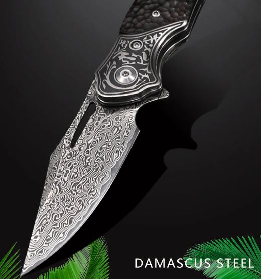Whale Shark Damascus Steel Knife 