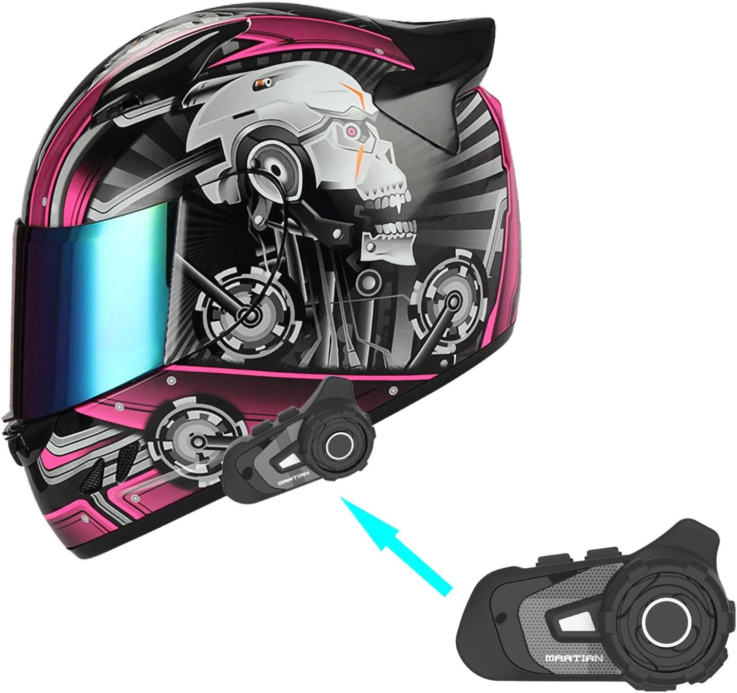 1Storm Full Face Mechanic Skull Helmet 