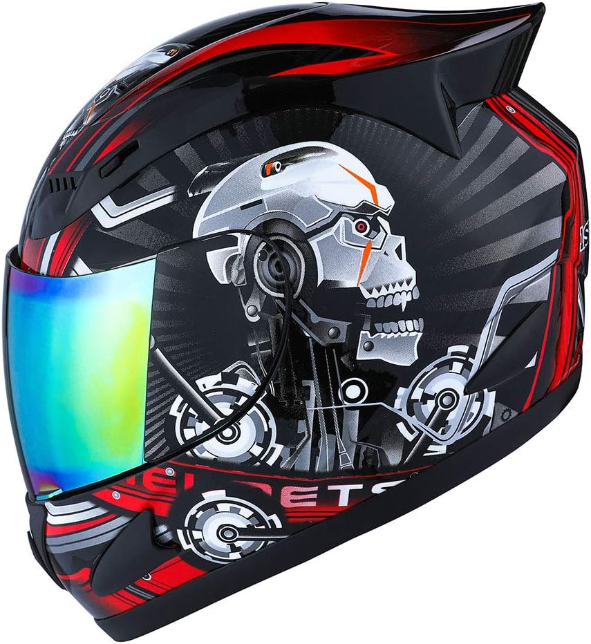 1Storm Full Face Mechanic Skull Helmet 