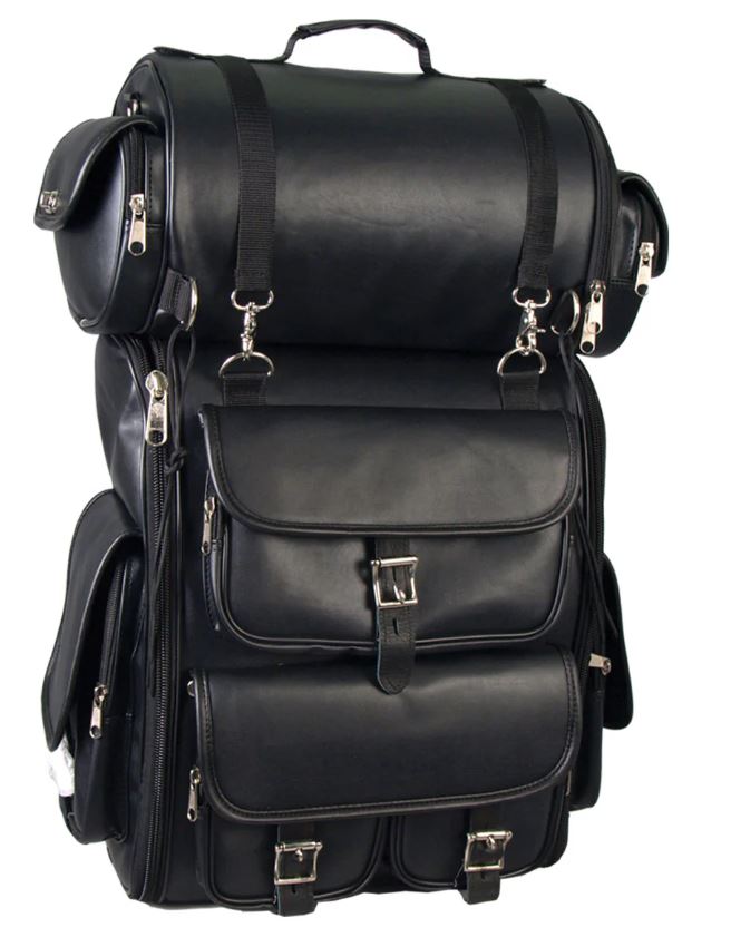 Hot Leathers Extra Large 2 Piece PVC Waterproof Motorcycle Travel Bag