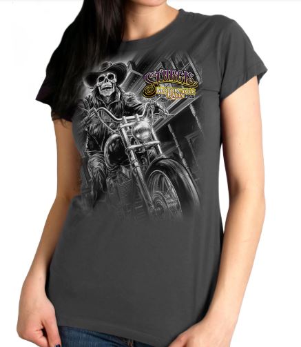 2025 Sturgis Motorcycle Rally #1 Ghost Rider Ladies Tee
