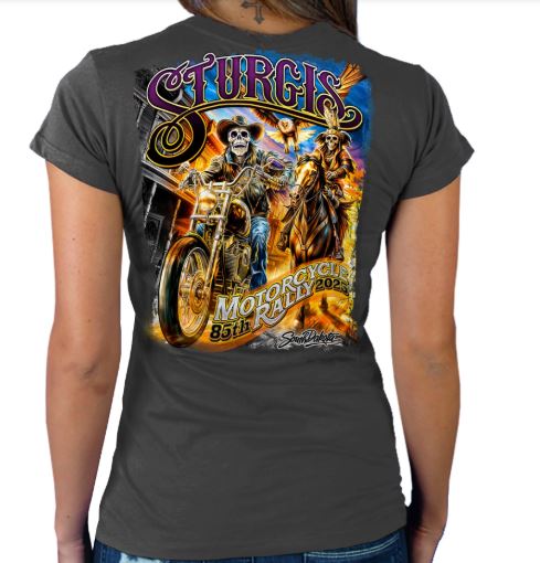 2025 Sturgis Motorcycle Rally #1 Ghost Rider Ladies Tee