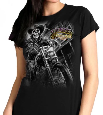 2025 Sturgis Motorcycle Rally #1 Ghost Rider Ladies Tee