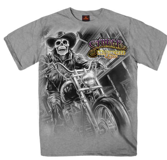 2025 Sturgis Motorcycle Rally Badass Skull Men's T-Shirt