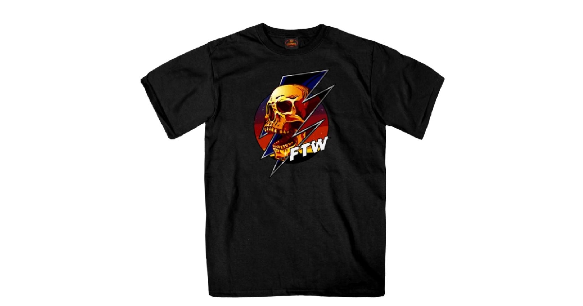 Hot Leathers FTW Skull Mens Black T-Shirt
