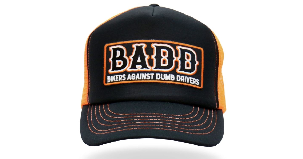 Orange And Black B.A.D.D. Trucker Hat