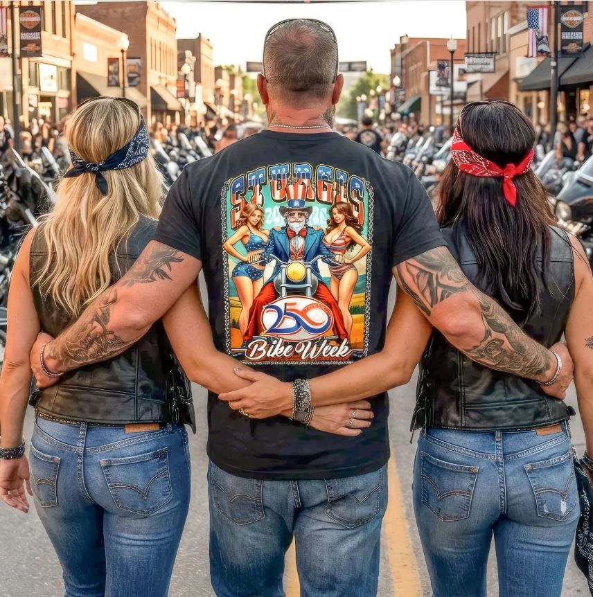 Men's 2026 Sturgis 250th Motorcycle Rally T-Shirt 