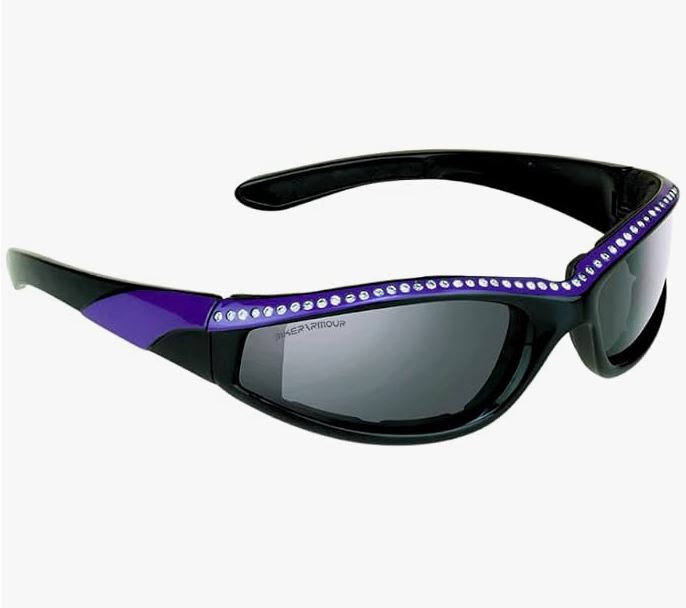 Bikershades Rhinestone Motorcycle Safety Sunglasses for Women