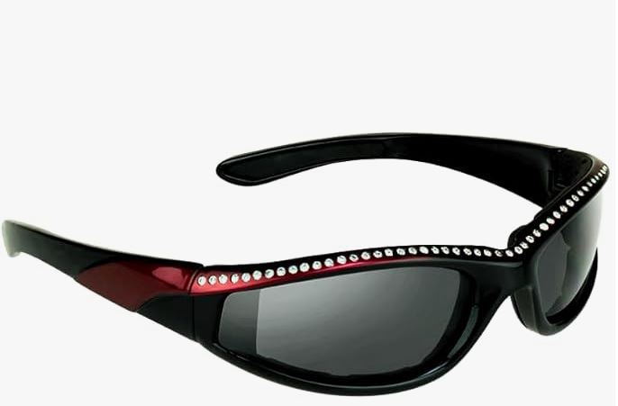 Bikershades Rhinestone Motorcycle Safety Sunglasses for Women