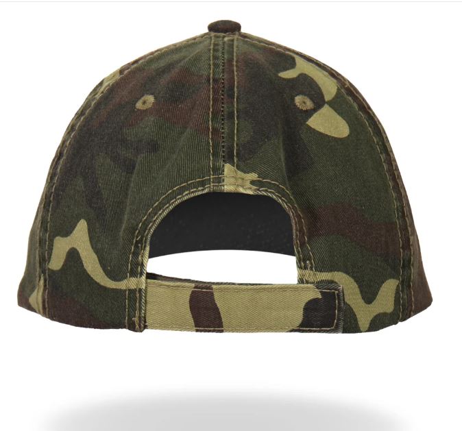 Hot Leathers 2nd Amendment Washed Camo Ball Cap