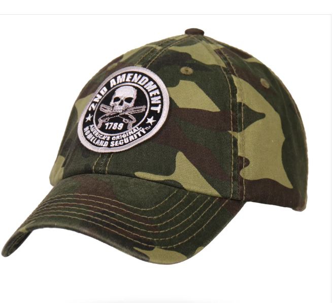 Hot Leathers 2nd Amendment Washed Camo Ball Cap