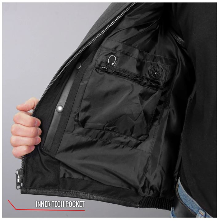 Hot Leathers Men's Black Motorcycle 'Conceal and Carry' Leather Biker Club Zip Vest