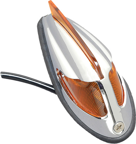 K&S FENDER LIGHT W/FIN AMBER