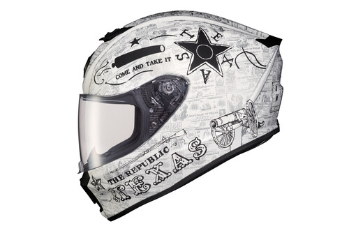 SCORPION EXO EXO-R420 FULL-FACE HELMET LONE STAR WHITE 