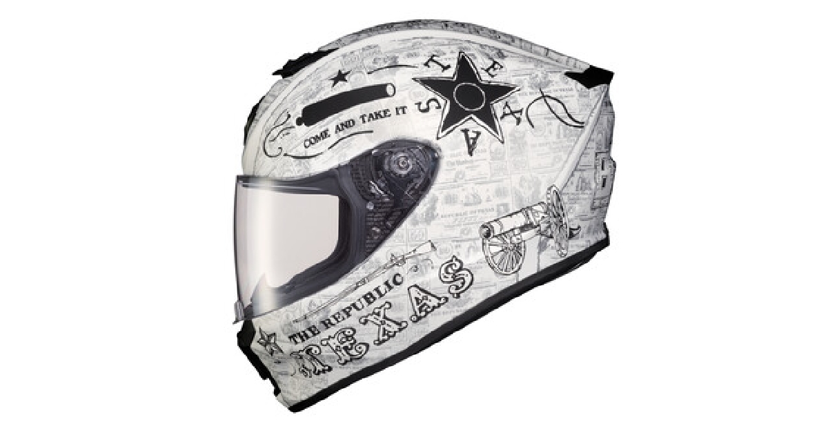 SCORPION EXO EXO-R420 FULL-FACE HELMET LONE STAR WHITE 