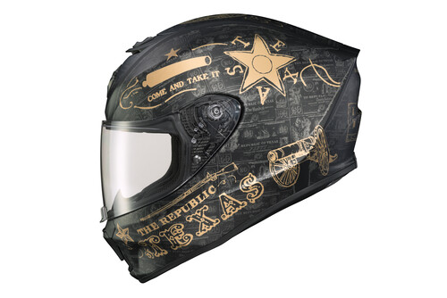 SCORPION EXO EXO-R420 FULL FACE HELMET LONE STAR BLACK/GOLD