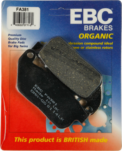 EBC BRAKE PADS FA381 ORGANIC