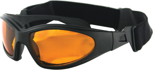 BOBSTER GXR SUNGLASSES BLACK W/AMBER LENS