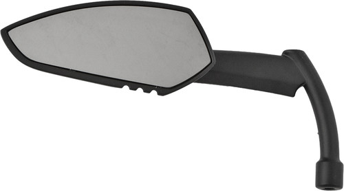 HARDDRIVE MIRROR APACHE W/ KNIFE STEM MATTE BLACK LEFT