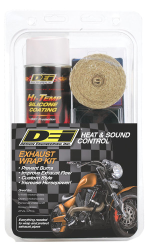 DEI EXHAUST PIPE WRAP KIT TAN WRAP W/WHITE COATING