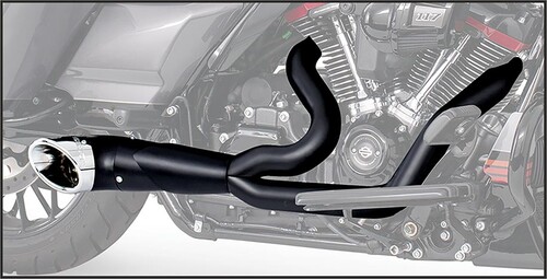 FREEDOM TURNOUT 2-1 BLACK W/CHRM SCULP TIP `95-16 FLT/H