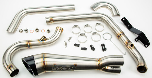 TBR COMP S 2IN1 EXHAUST DYNA W/TURNOUT BRUSHED