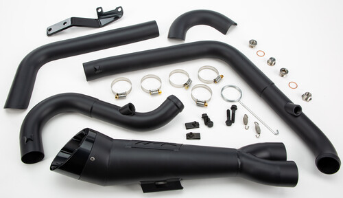 TBR COMP S 2IN1 EXHAUST DYNA W/TURNOUT BLACK