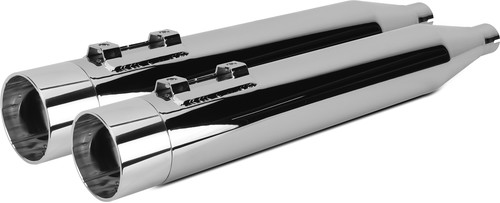 TBR COMP S SLIP-ON TOURING M8 CHROME W/POLISHED END CAP